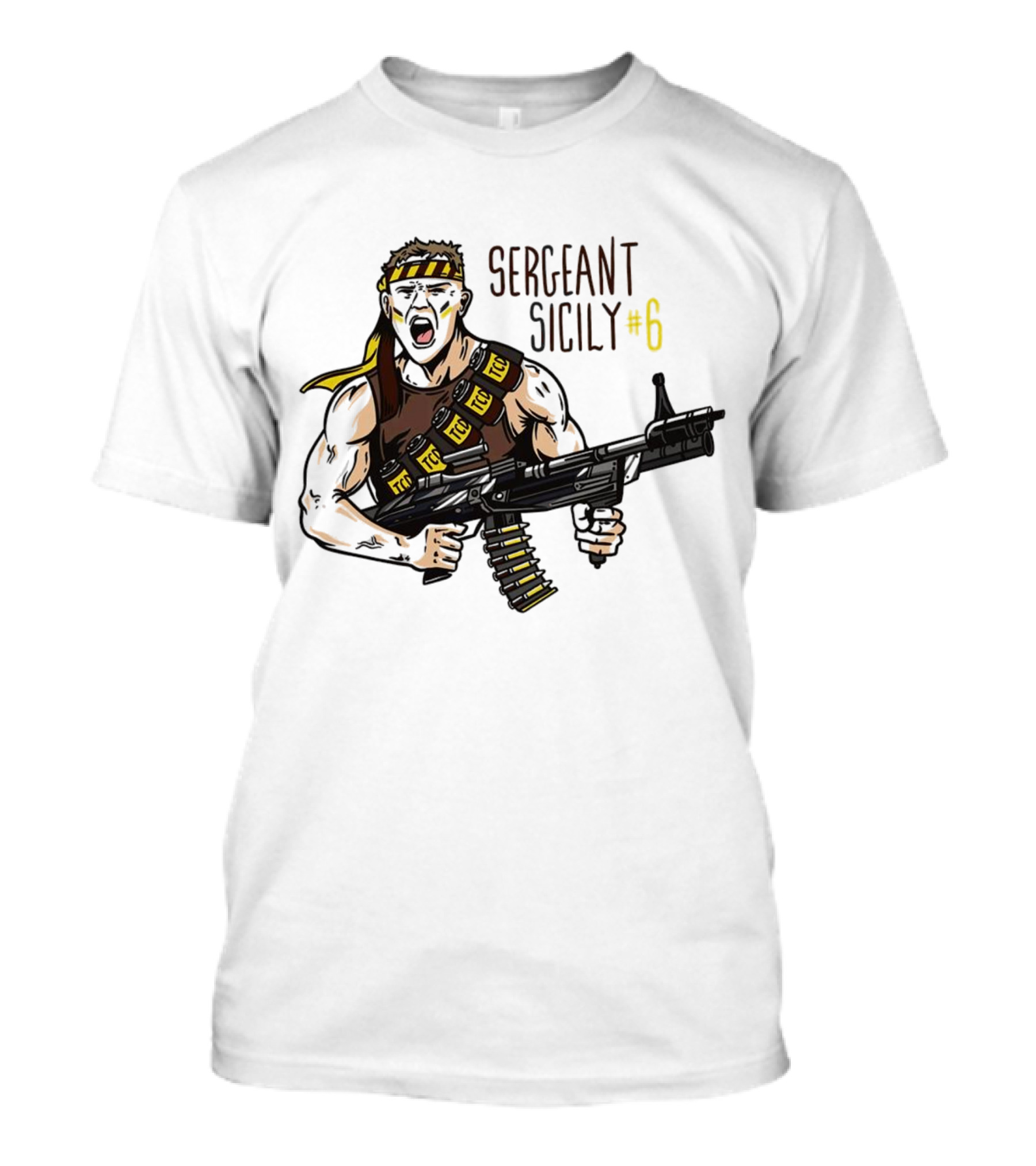 SERGEANT SICILY #6 TGC Ammunition Belt Action T-Shirt