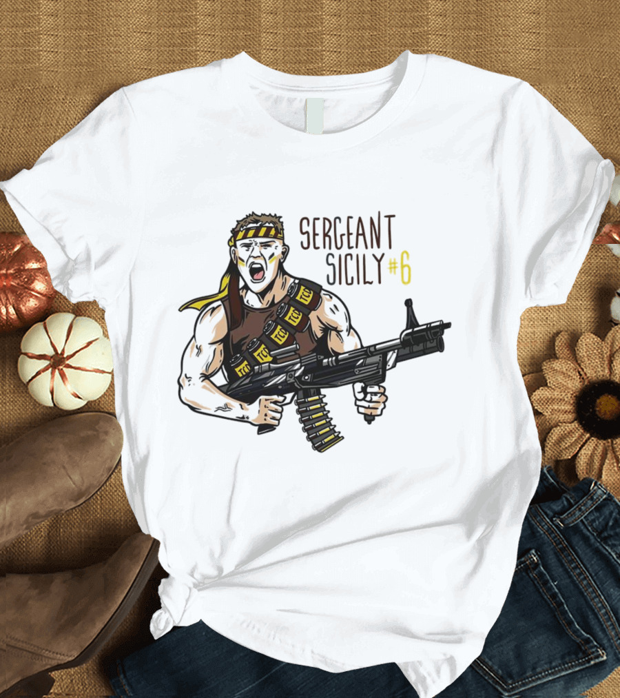 SERGEANT SICILY #6 TGC Ammunition Belt Action T-Shirt