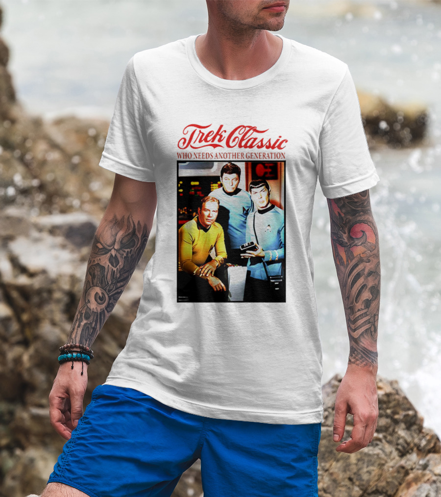 Star Trek Classic Who Needs Another Generation Vintage Crew Image T-Shirt