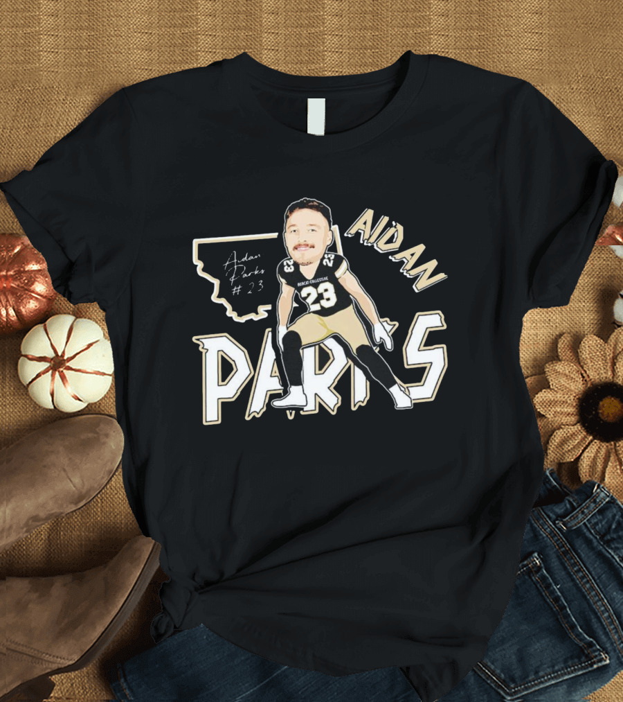 Aidan Parks #23 Montana State Bobcats Signature T-Shirt