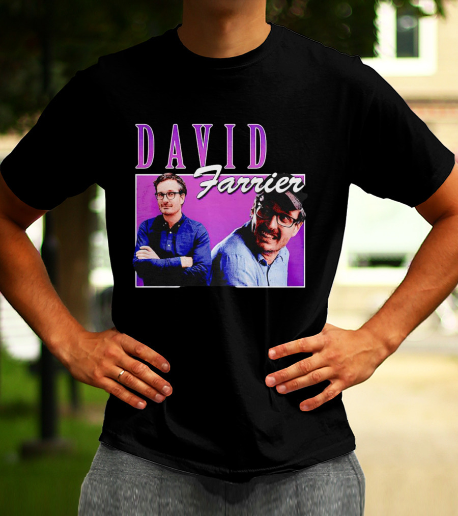 David Farrier Purple Retro Double Image T-Shirt