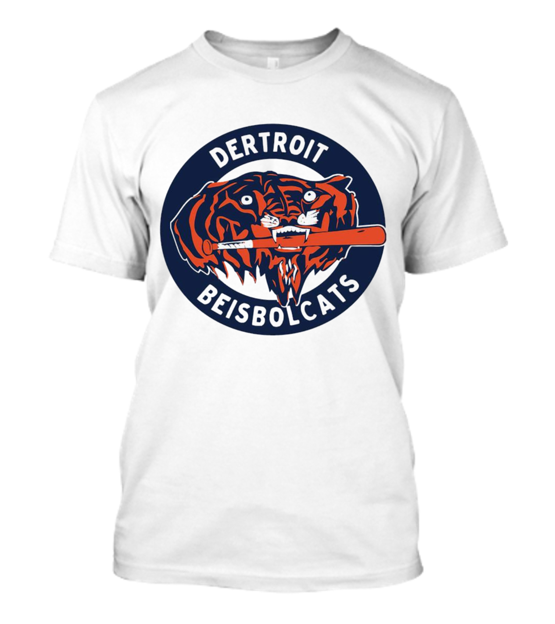 Dertroit Beisbolcats Tiger Logo With Baseball Bat T-Shirt