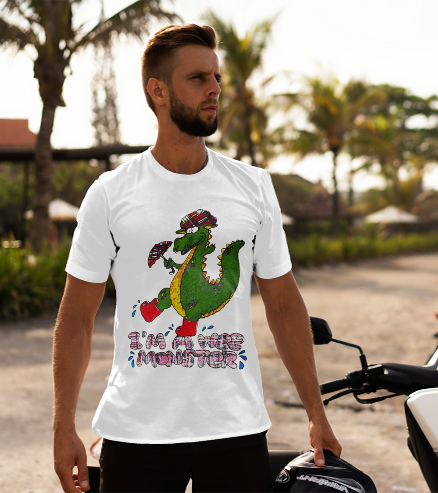 I’m A Wee Monster Scottish Dragon With Plaid Hat And Boots T-Shirt