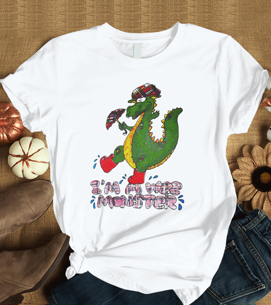 I’m A Wee Monster Scottish Dragon With Plaid Hat And Boots T-Shirt
