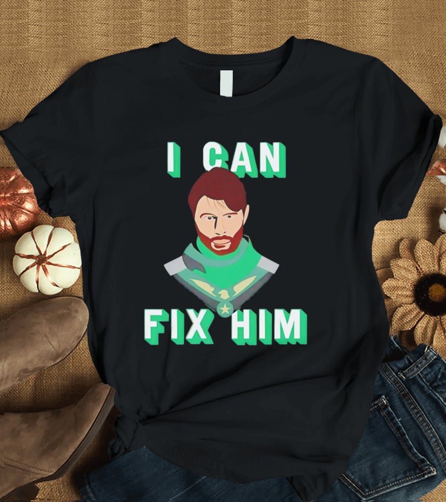 Nerdy Squirrel Studios Soldier Boy I Can Fix Him Superhero T-Shirt