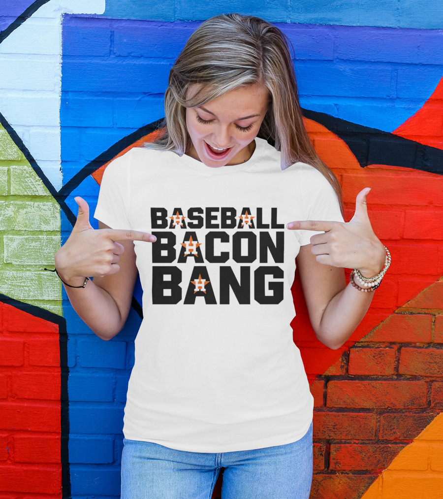 Houston Astros Baseball Bacon Bang T-Shirt