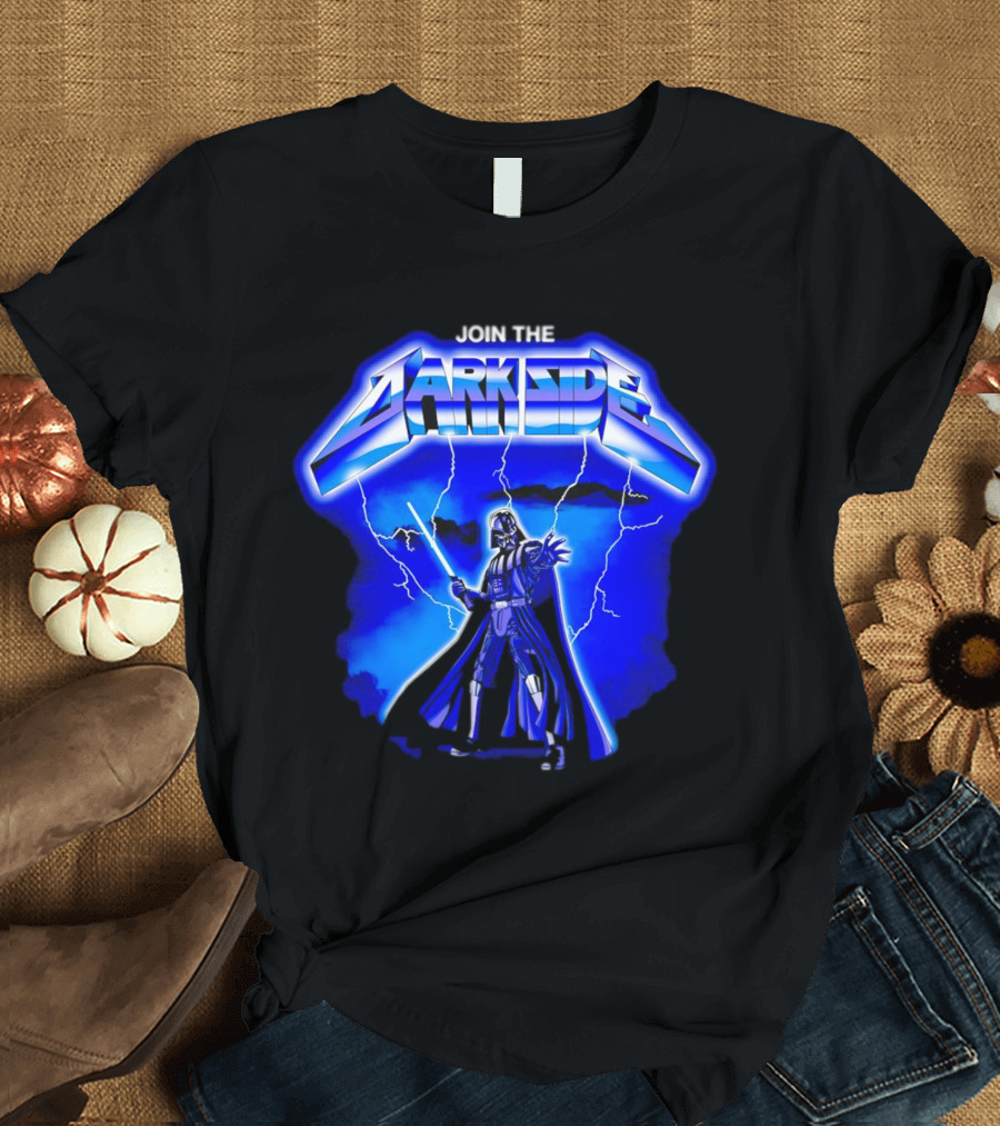 Join The Dark Side Darth Vader Lightning Star Wars T-Shirt