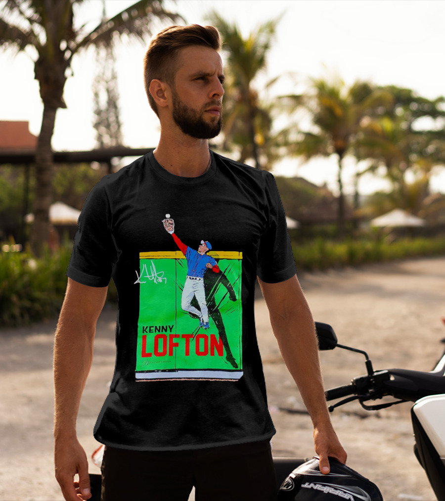 Kenny Lofton Signature Catch Baseball T-Shirt