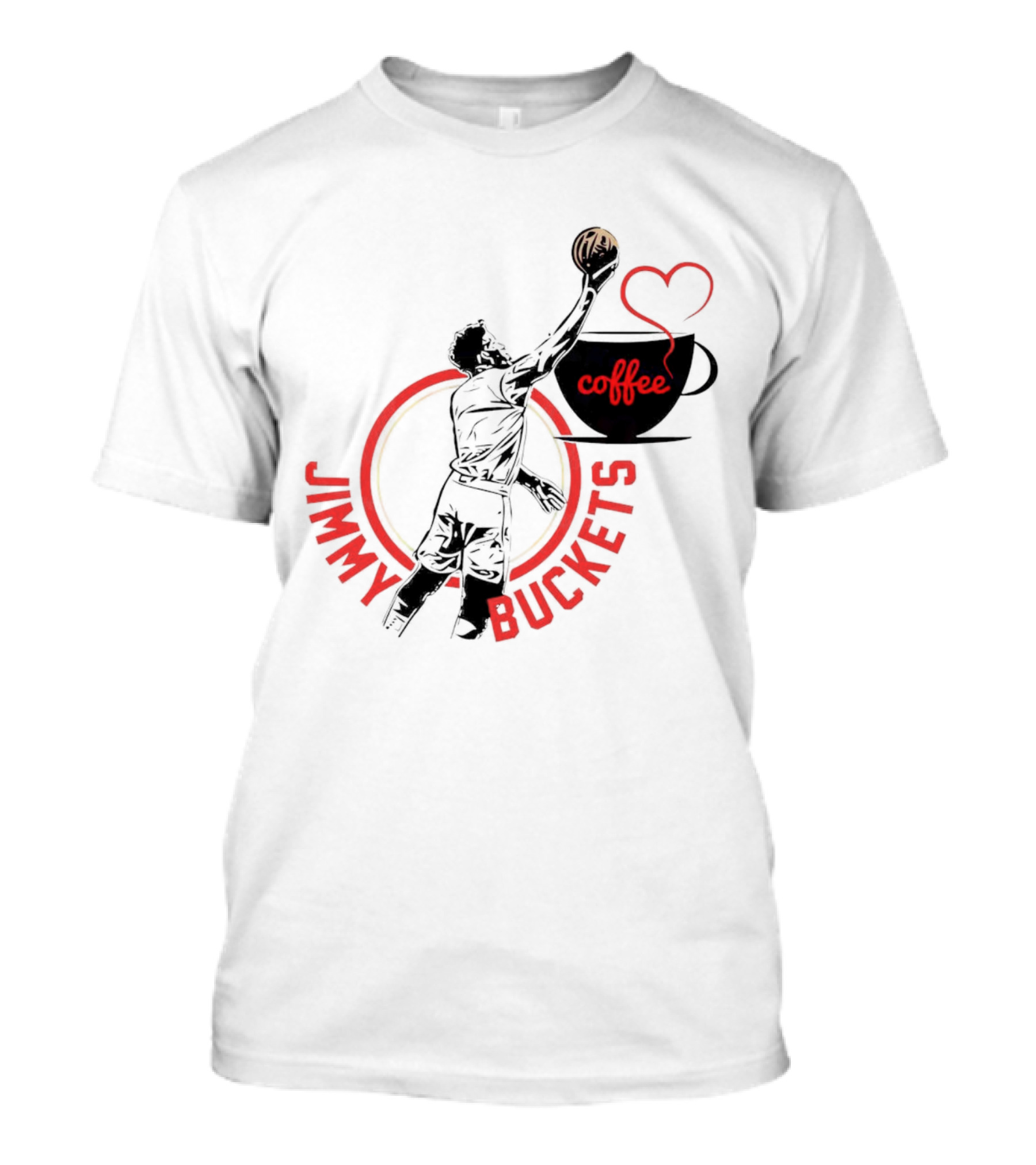 Miami Heat Jimmy Buckets Coffee Slam Dunk Cup Heart T-Shirt