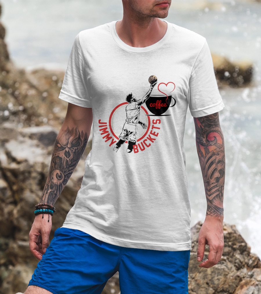 Miami Heat Jimmy Buckets Coffee Slam Dunk Cup Heart T-Shirt