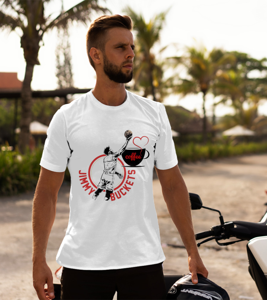 Miami Heat Jimmy Buckets Coffee Slam Dunk Cup Heart T-Shirt