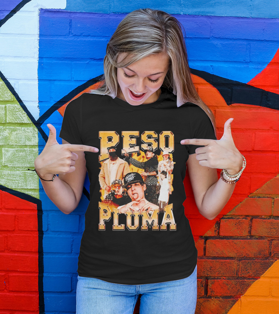 Peso Pluma Collage With Urban Streetwear T-Shirt