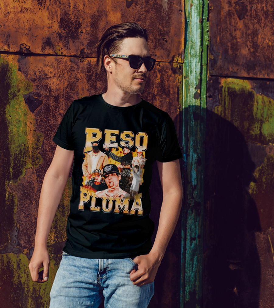Peso Pluma Collage With Urban Streetwear T-Shirt