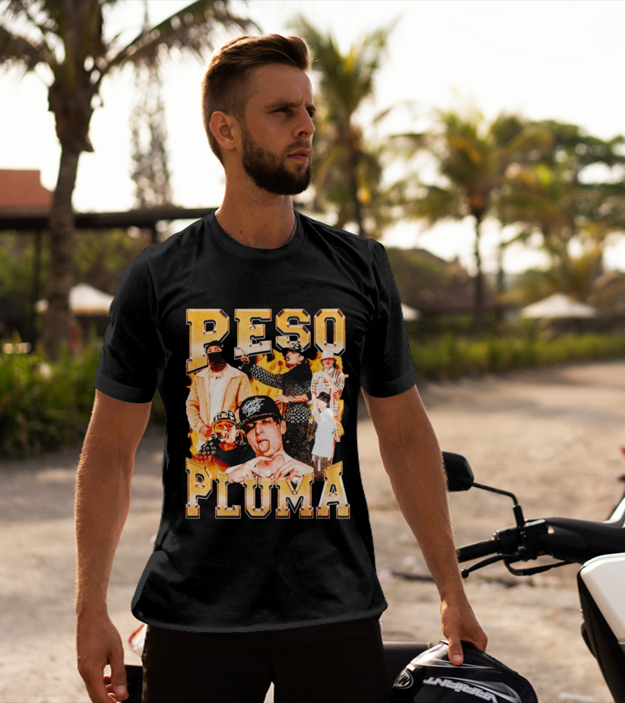 Peso Pluma Collage With Urban Streetwear T-Shirt