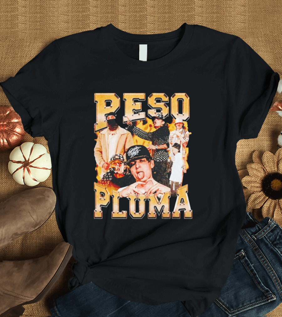 Peso Pluma Collage With Urban Streetwear T-Shirt