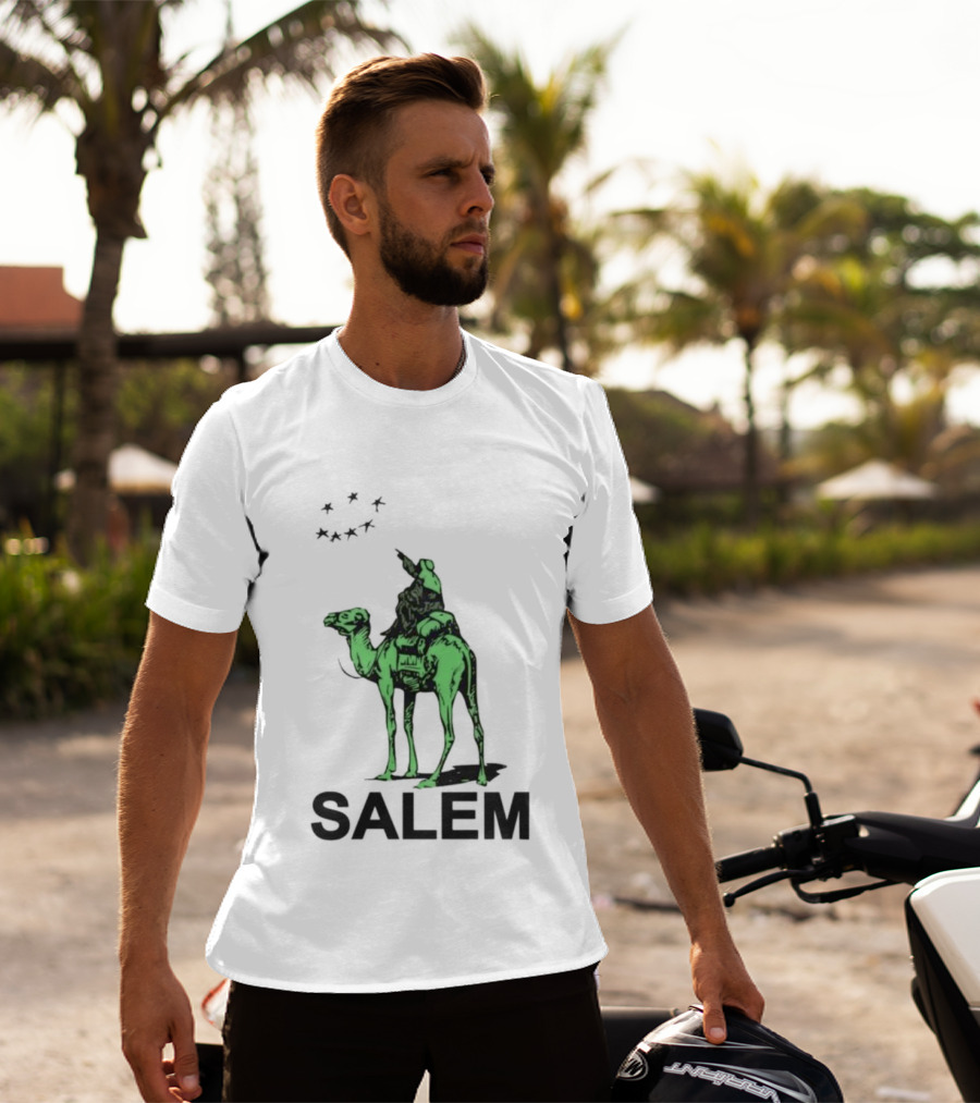 Salem Silkroad Camel And Stars In Green T-Shirt