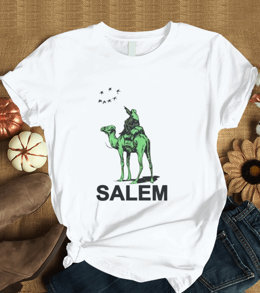 Salem Silkroad Camel And Stars In Green T-Shirt