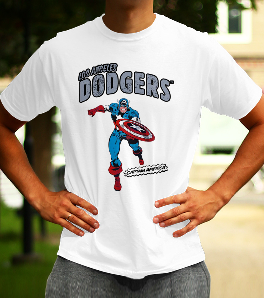 Los Angeles Dodgers Marvel Captain America T-Shirt
