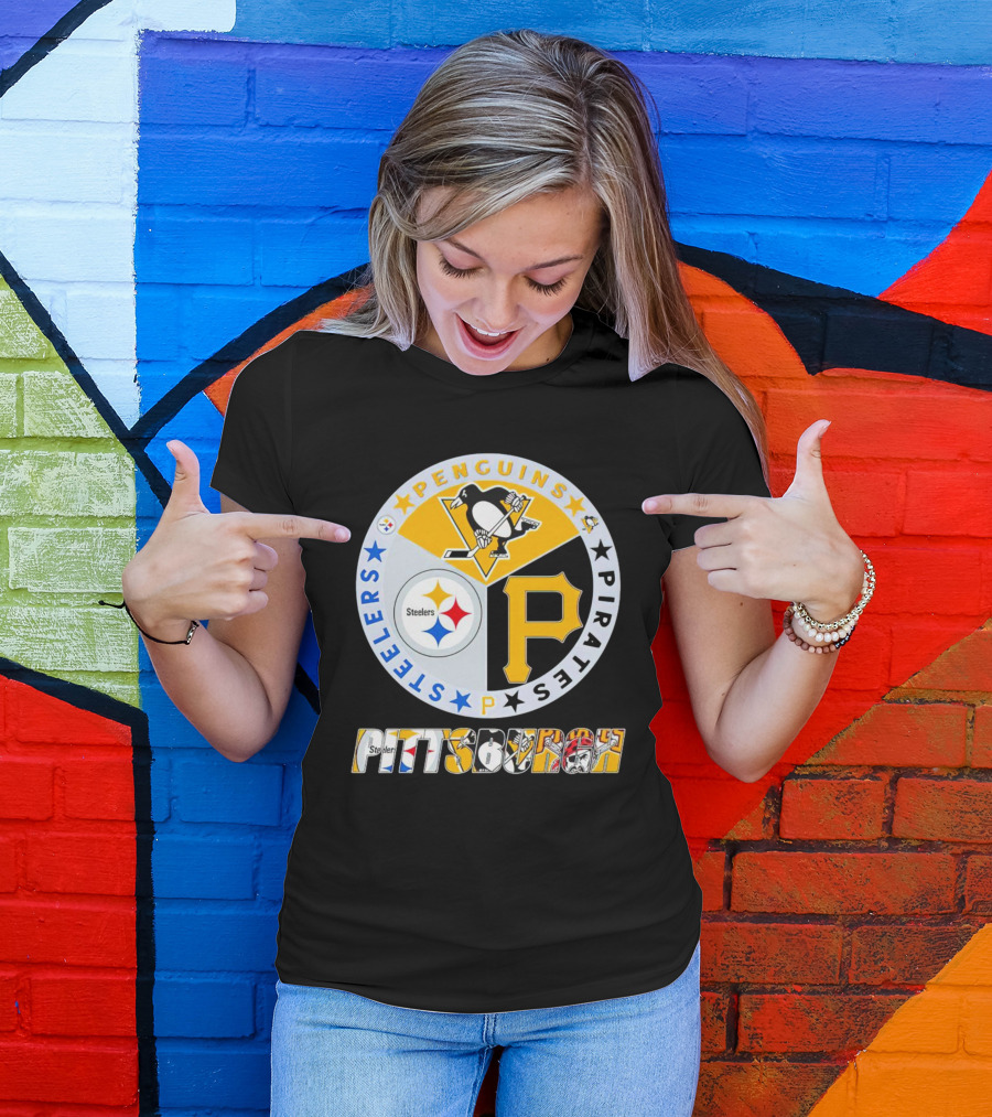 Pittsburgh Steelers Penguins Pirates Pittsburgh Sports T-Shirt