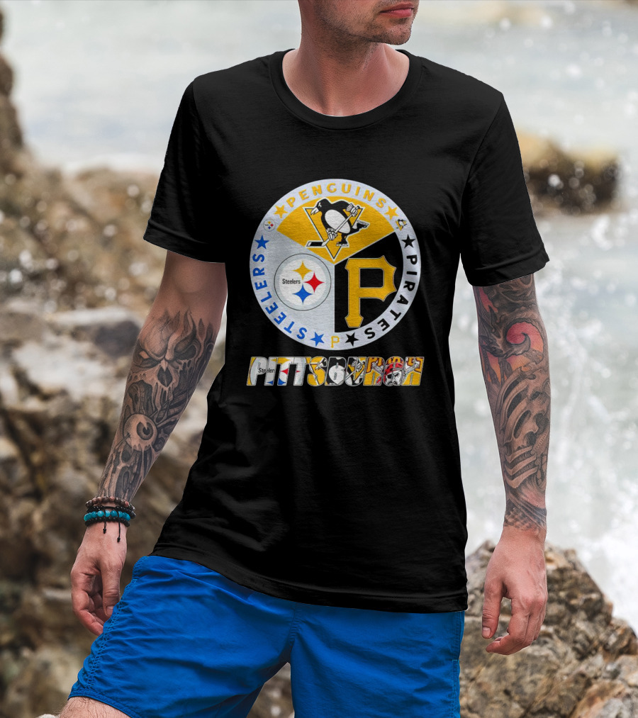 Pittsburgh Steelers Penguins Pirates Pittsburgh Sports T-Shirt