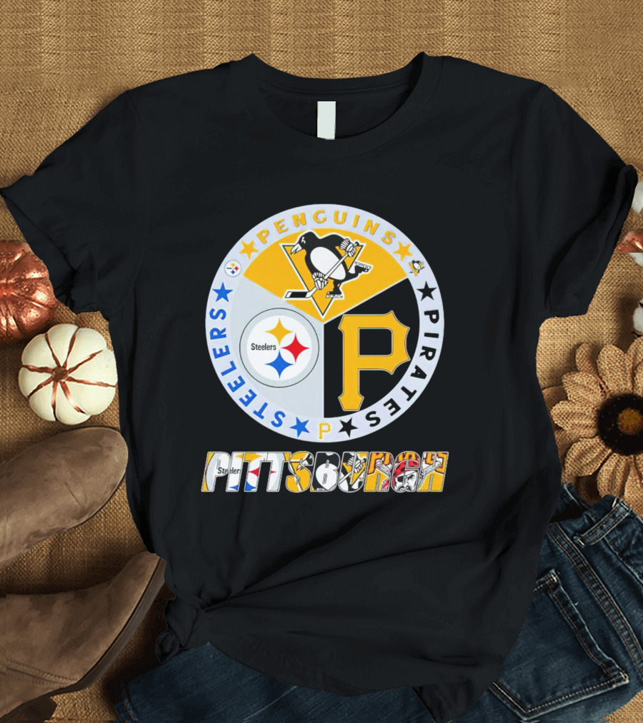 Pittsburgh Steelers Penguins Pirates Pittsburgh Sports T-Shirt