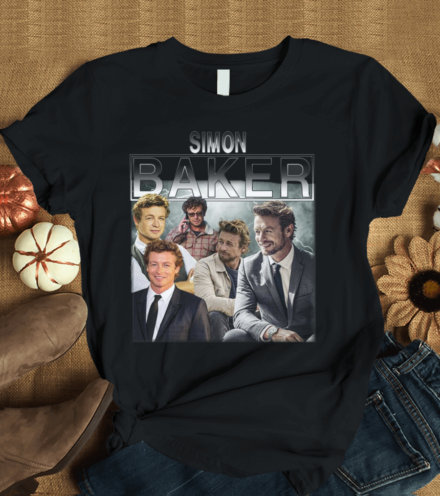 Simon Baker 90s Vintage Style Collage T-Shirt