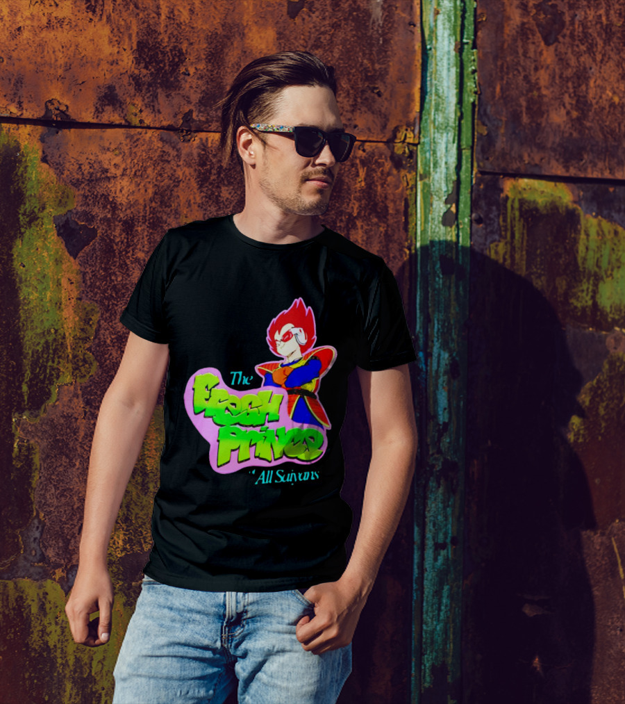 The Fresh Prince Of All Saiyans Vegeta Cartoon Mashup T-Shirt