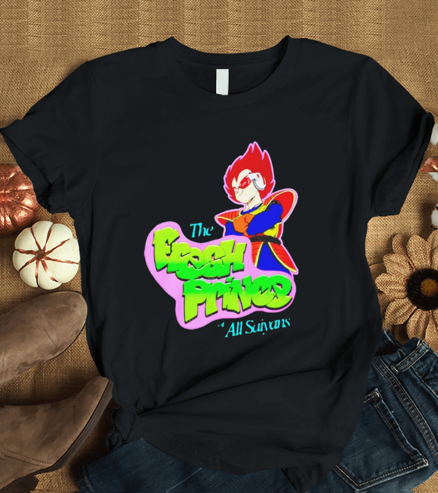 The Fresh Prince Of All Saiyans Vegeta Cartoon Mashup T-Shirt