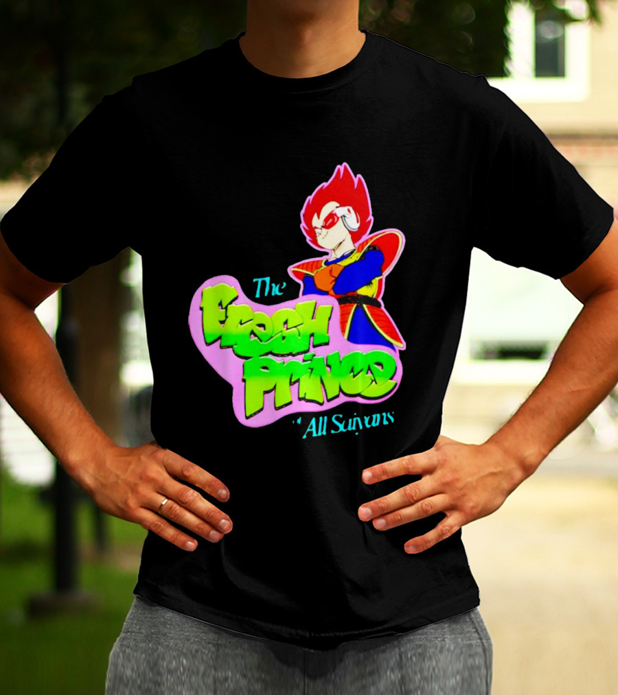 The Fresh Prince Of All Saiyans Vegeta Cartoon Mashup T-Shirt
