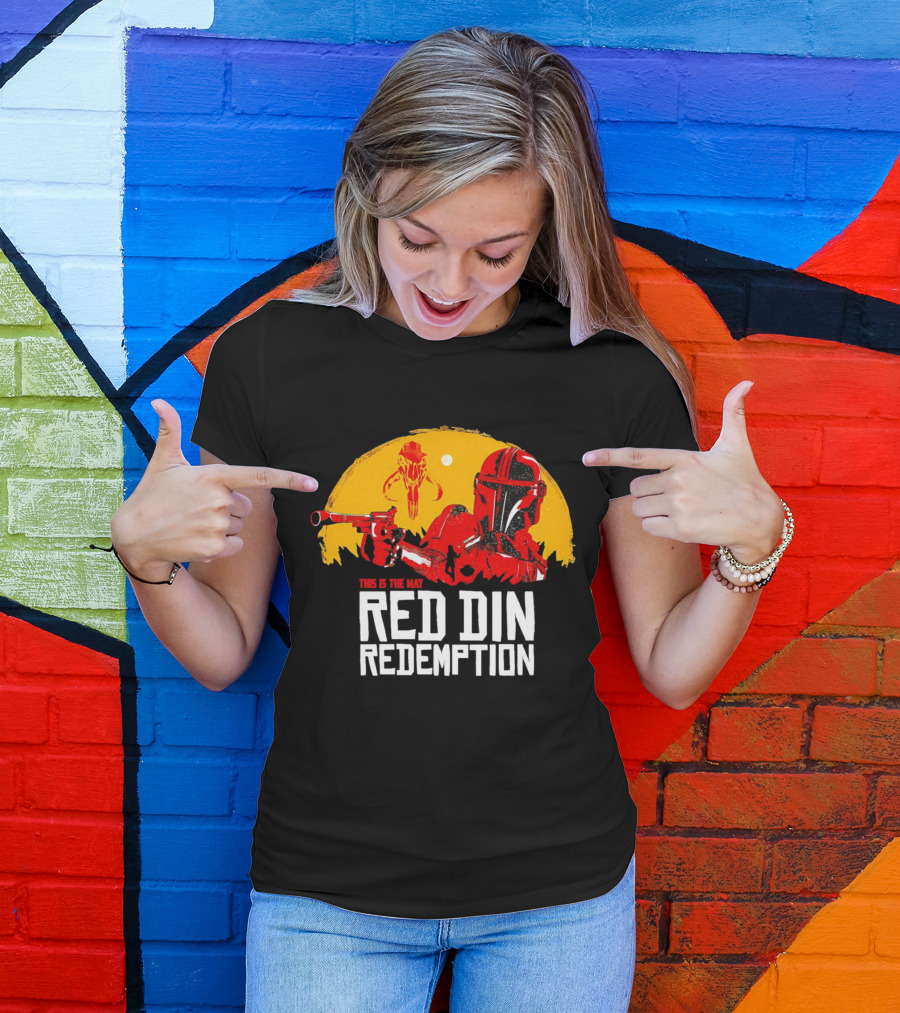 This Is The Way Red Din Redemption Mandalorian Bounty Hunter Star Wars T-Shirt