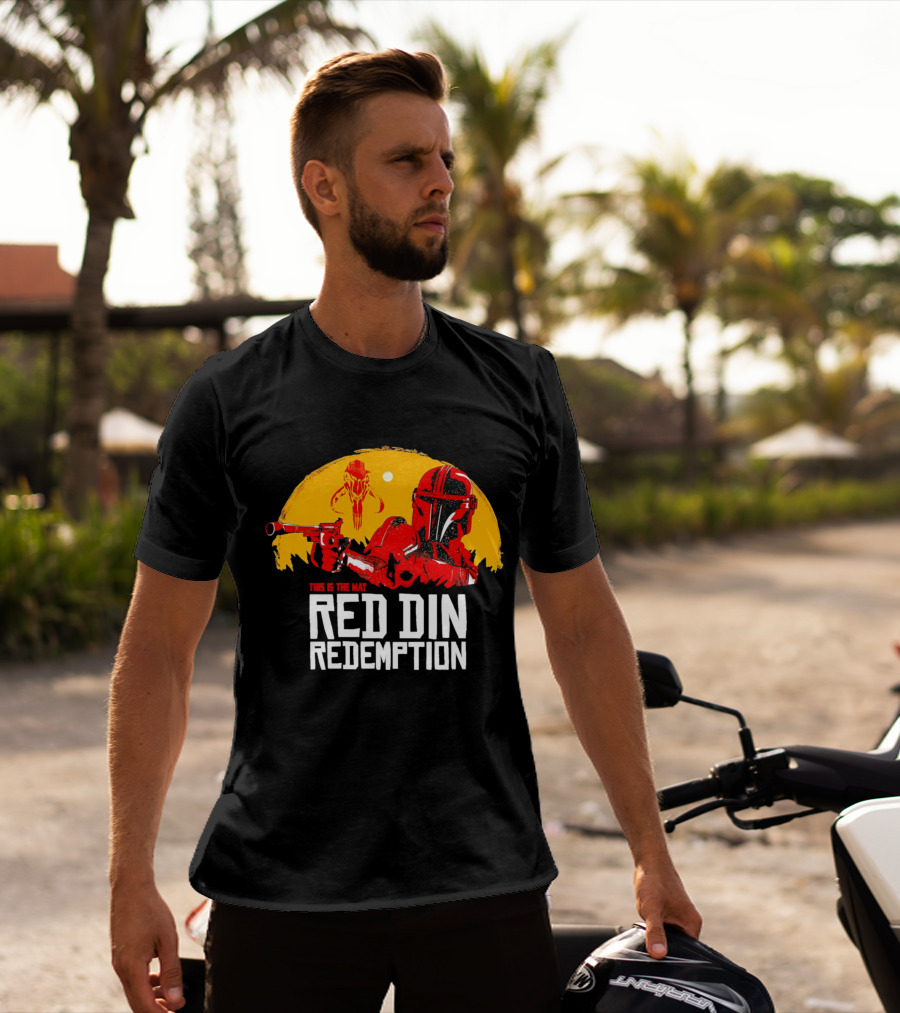 This Is The Way Red Din Redemption Mandalorian Bounty Hunter Star Wars T-Shirt