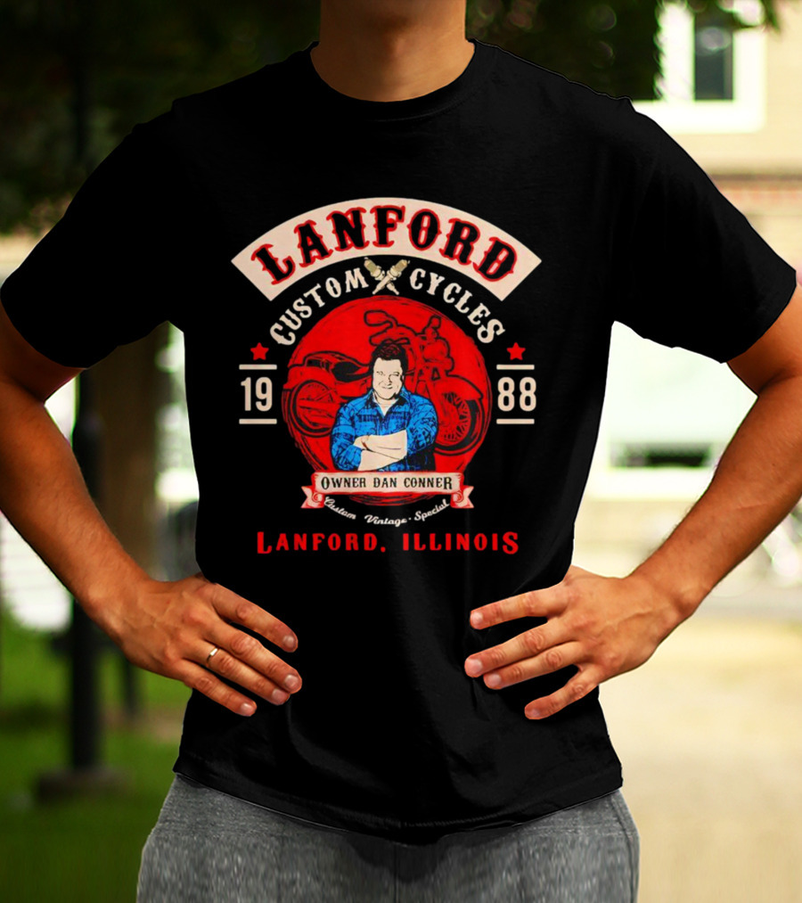 Lanford Custom Cycles Owner Dan Conner 1988 Vintage Special Lanford Illinois T-Shirt