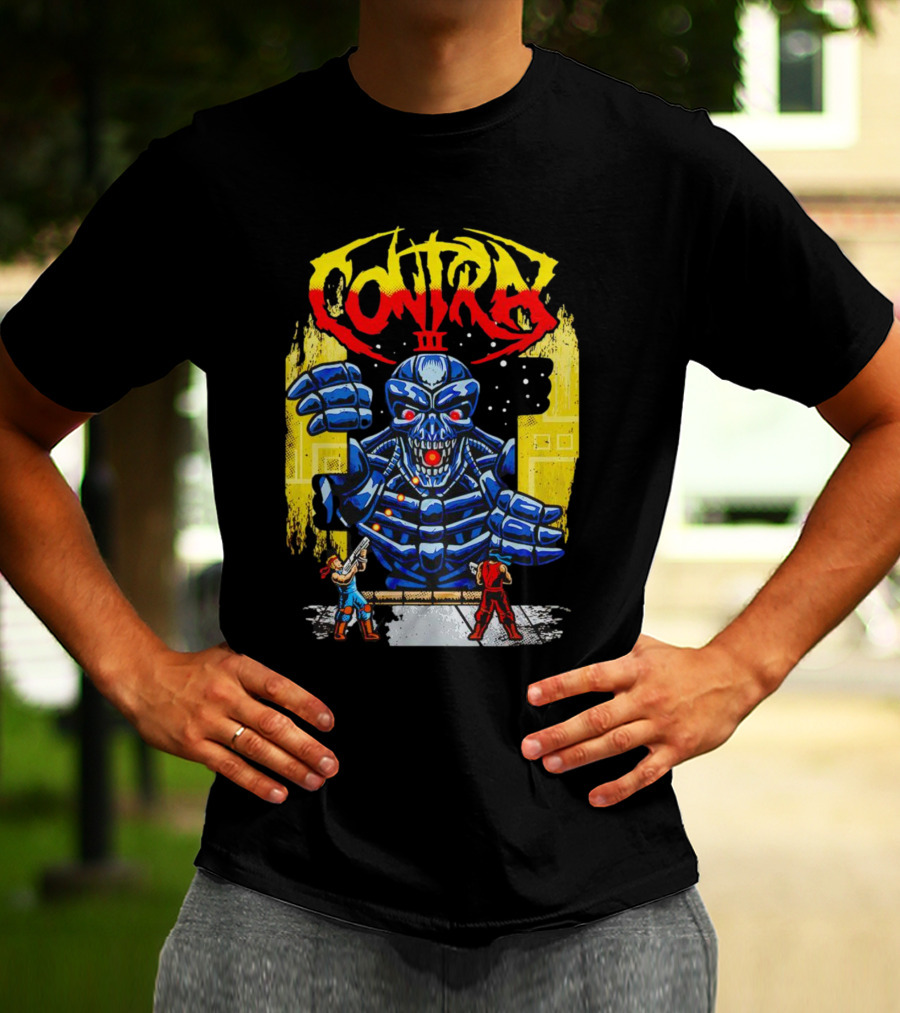 Contra III Robo Corpse Battle Boss Retro Gaming T-Shirt