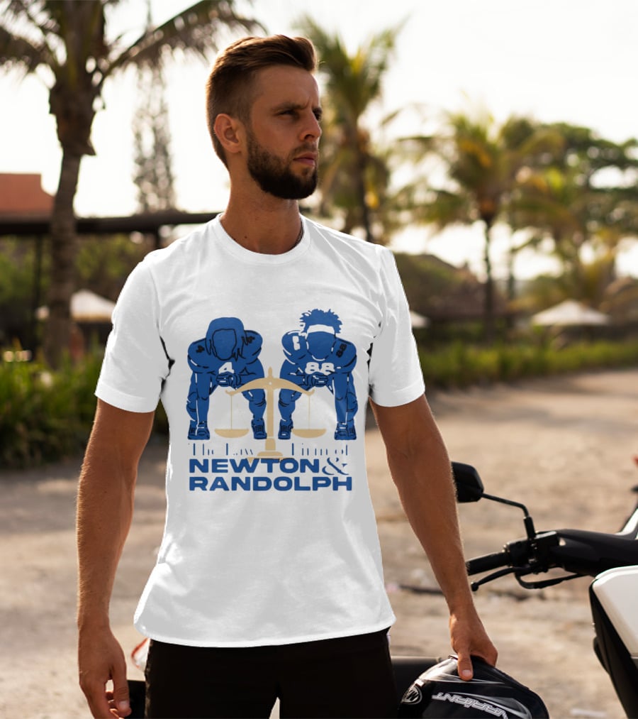 Johnny Newton And Keith Randolph The Law Firm Of Newton And Randolph Football Justice Scales T-Shirt
