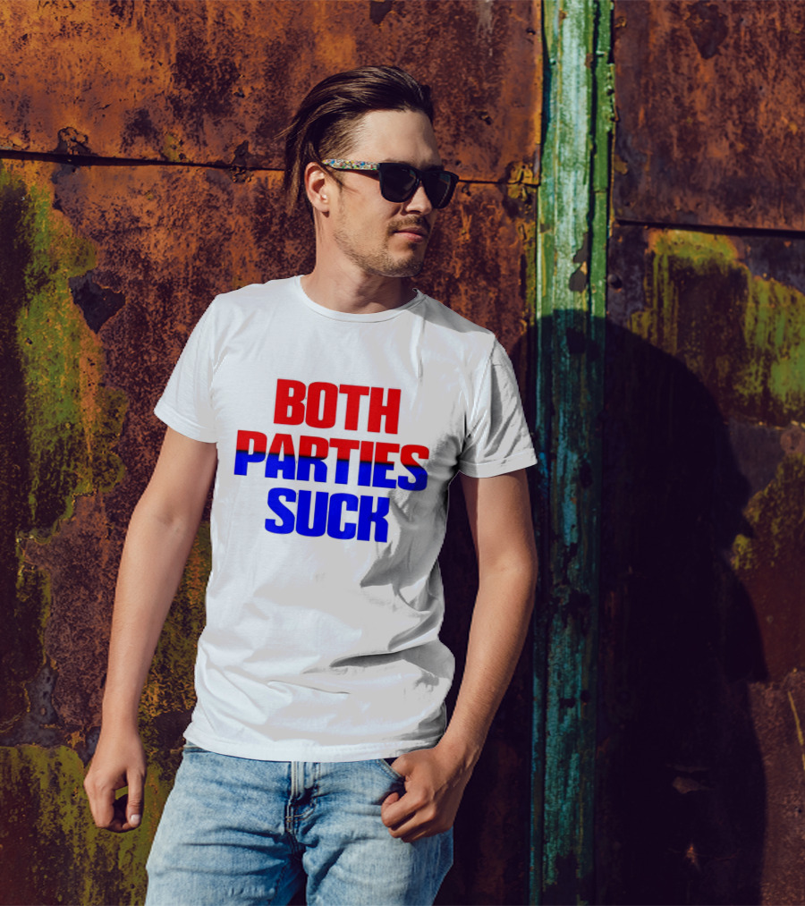 Both Parties Suck Red Blue Political T-Shirt