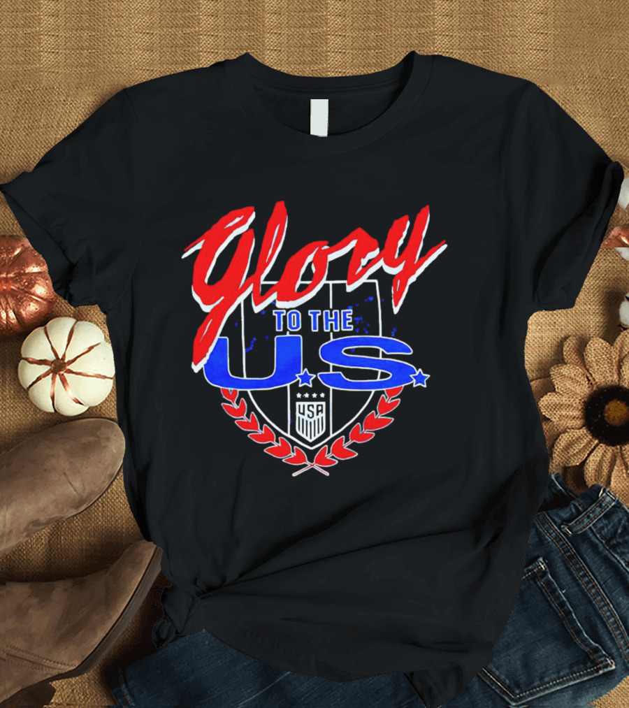 Glory To The U.S. Vintage USA Shield With Laurel And Stars T-Shirt