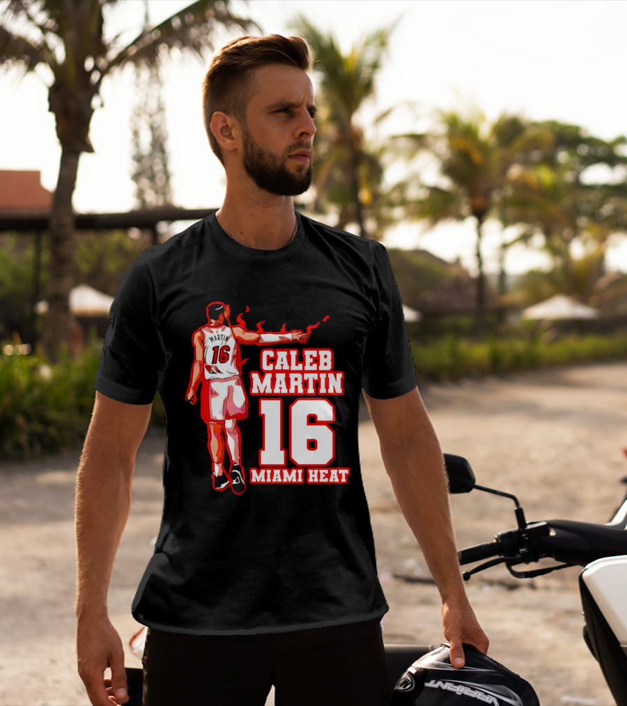 Caleb Martin 16 Miami Heat NBA Player T-Shirt