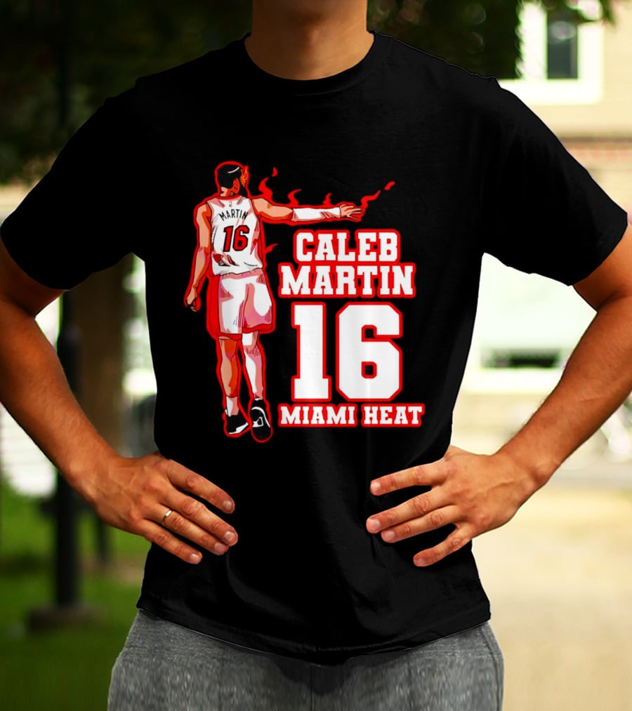 Caleb Martin 16 Miami Heat NBA Player T-Shirt