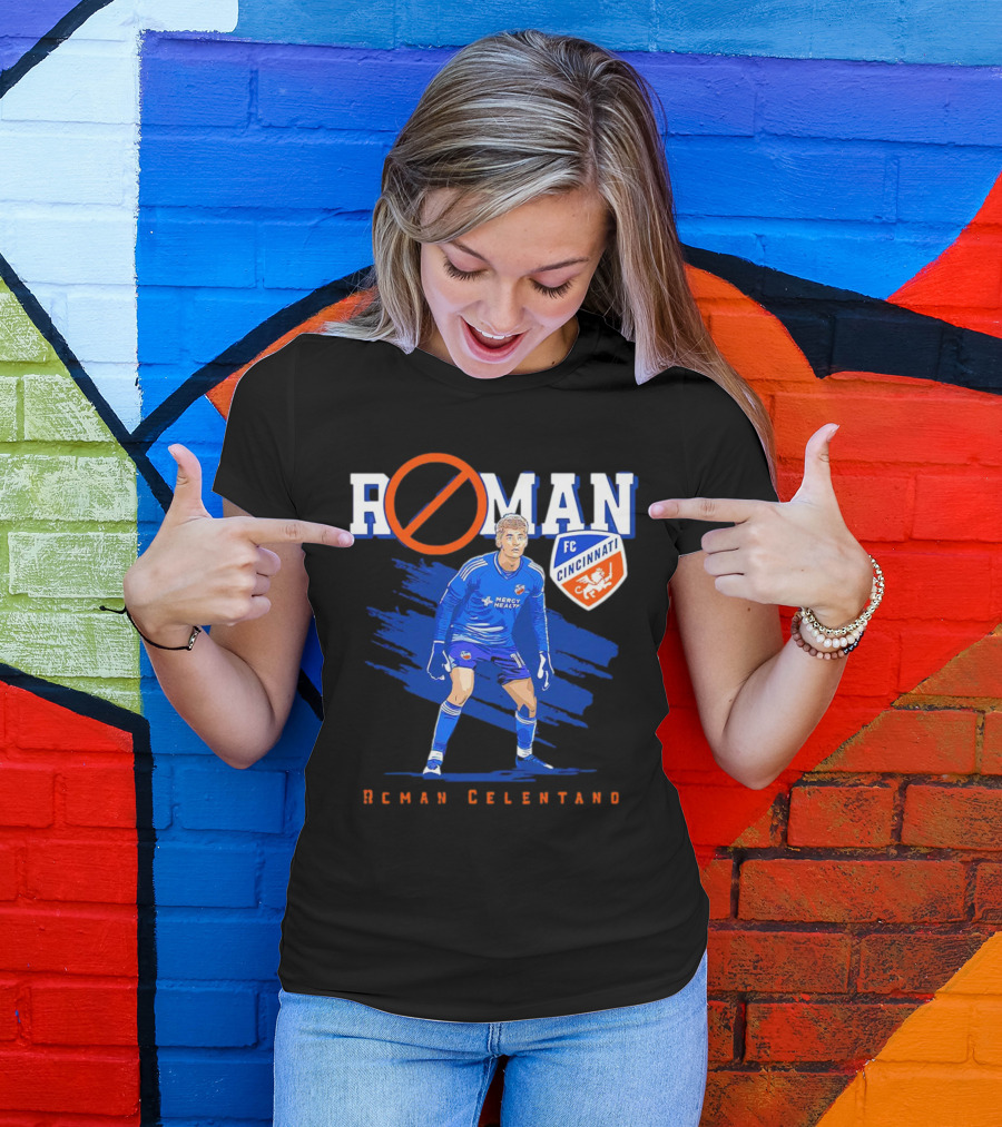 Roman Celentano FC Cincinnati Player Text T-Shirt