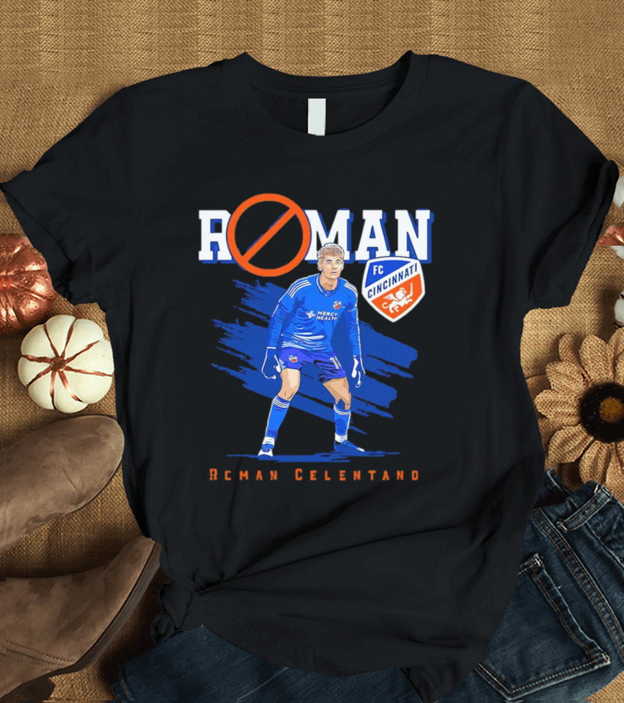 Roman Celentano FC Cincinnati Player Text T-Shirt