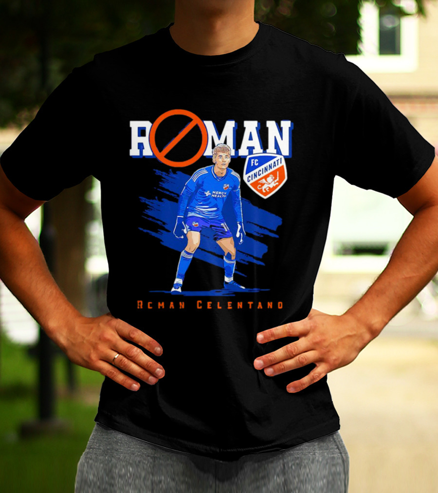 Roman Celentano FC Cincinnati Player Text T-Shirt