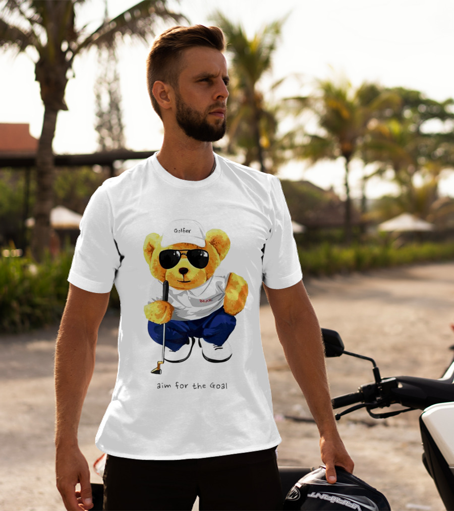 Golfer Bear Aim For The Goal T-Shirt
