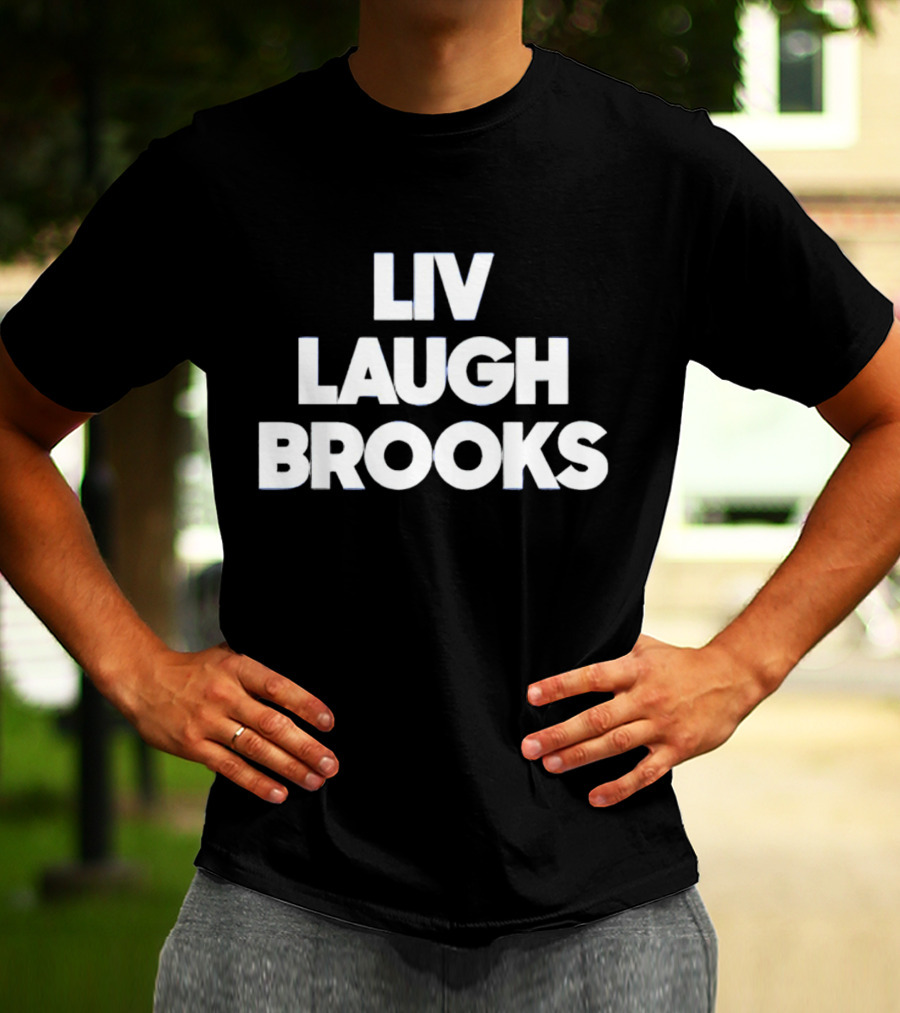 LIV Laugh Brooks Playful Phrase T-Shirt