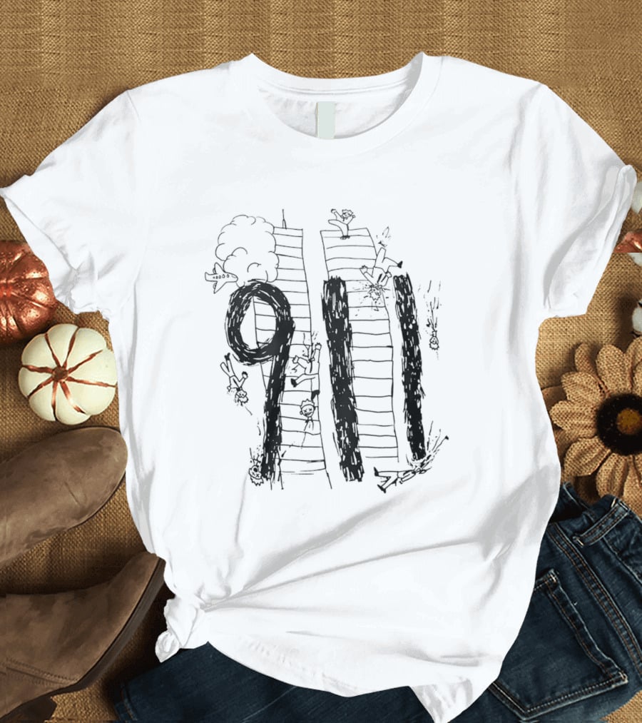 Frank Hassle 911 Twin Towers Sketch T-Shirt