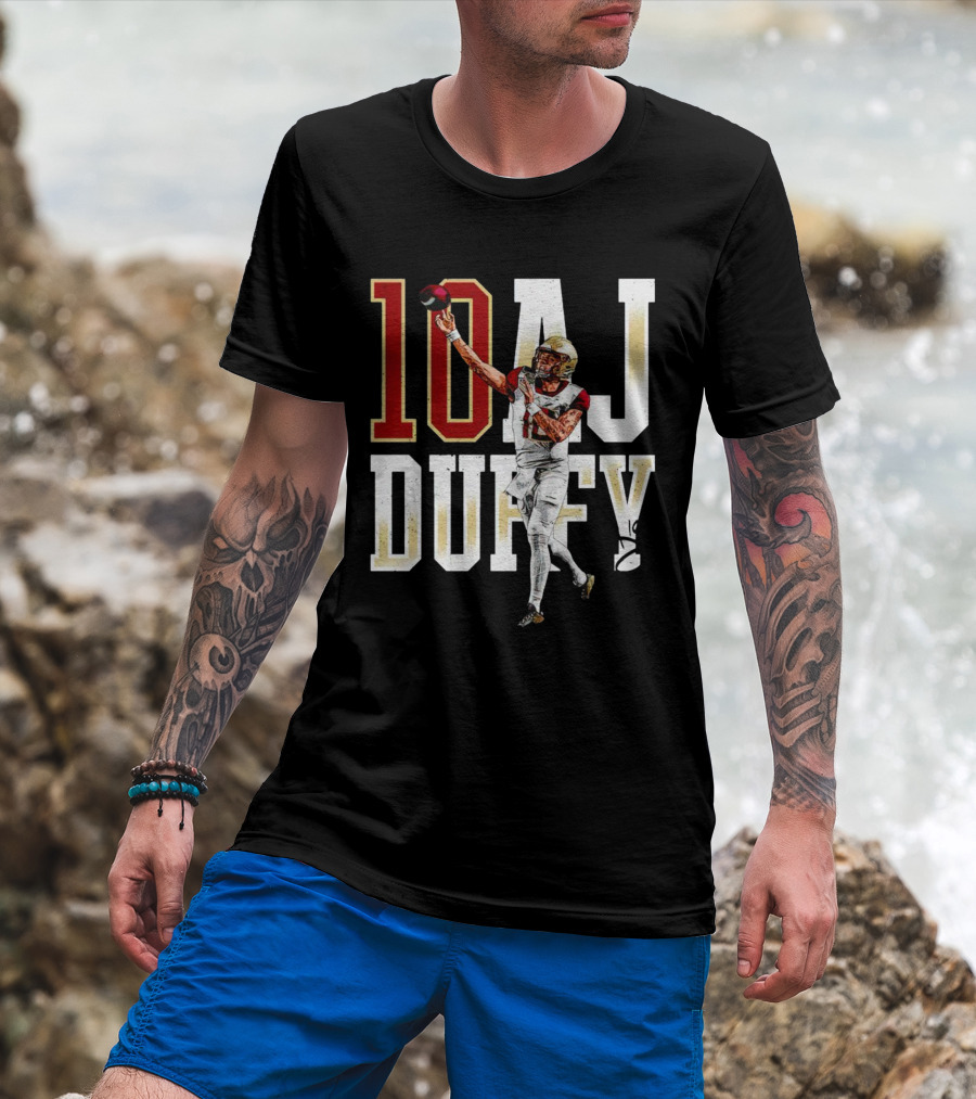Aj Duffy 10 Florida State Seminoles Football Player T-Shirt