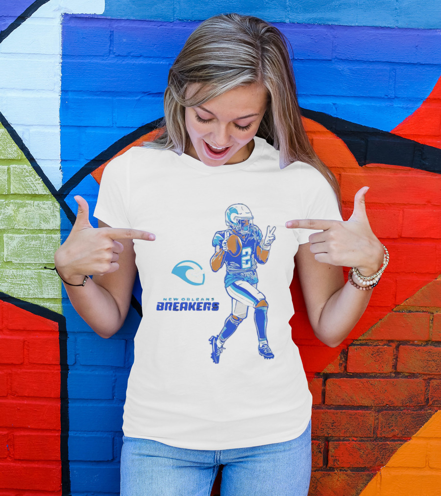 Johnnie Dixon 2 New Orleans Breakers Football Deuces T-Shirt