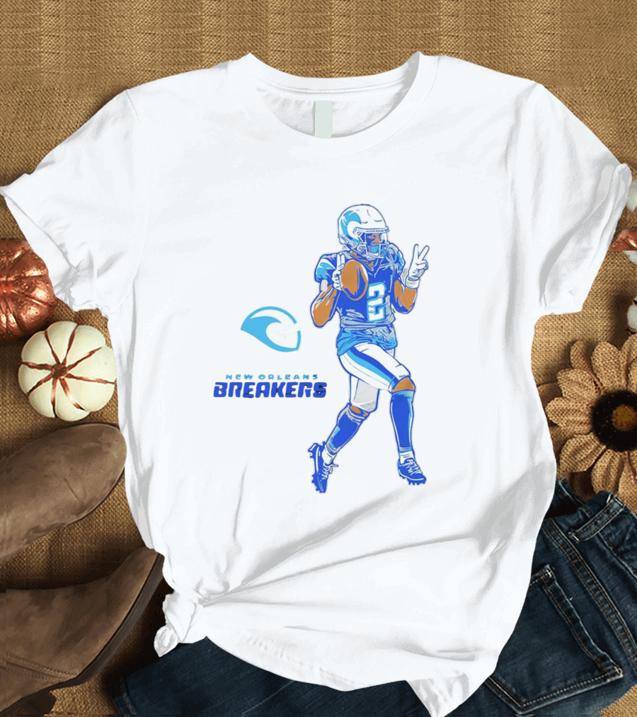 Johnnie Dixon 2 New Orleans Breakers Football Deuces T-Shirt