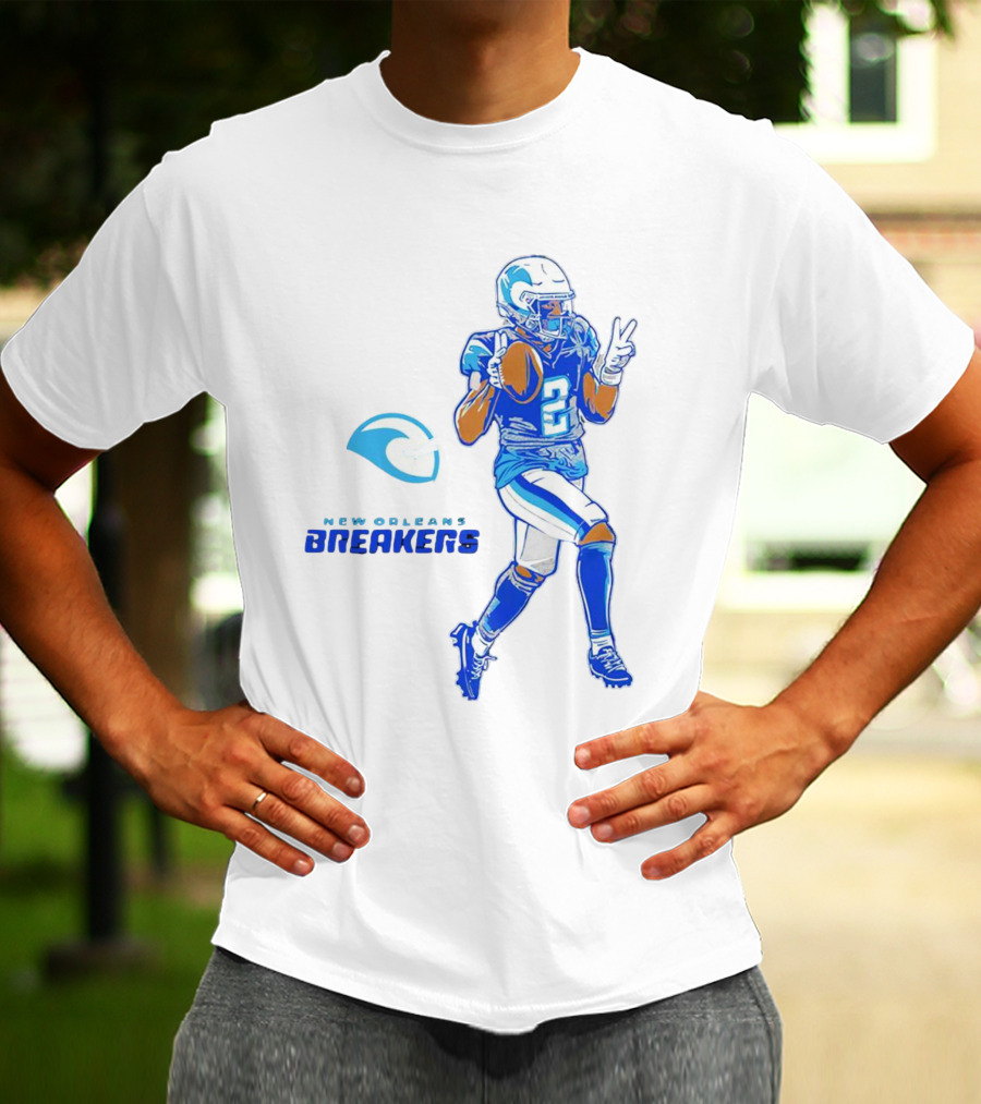Johnnie Dixon 2 New Orleans Breakers Football Deuces T-Shirt