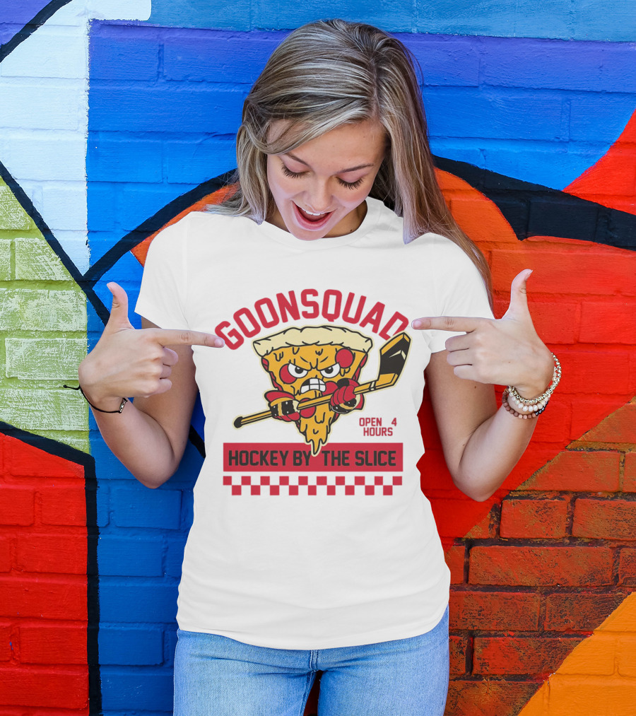 Goonsquad Hockey By The Slice Pizza Warrior Open 4 Hours T-Shirt