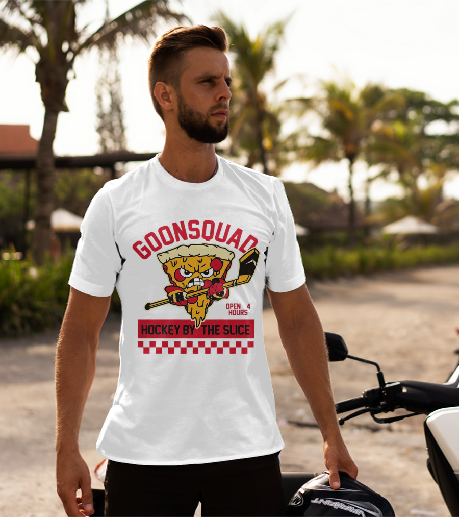 Goonsquad Hockey By The Slice Pizza Warrior Open 4 Hours T-Shirt